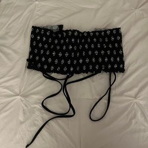 black bathing suit top